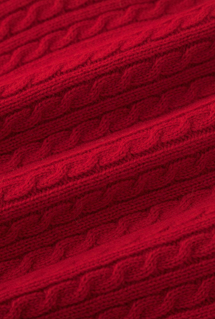 Carmina Wool Cardigan - Red