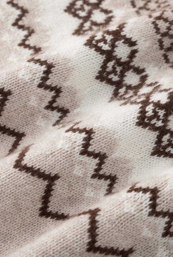 Cohen Fair Isle Wool Cardigan - Beige