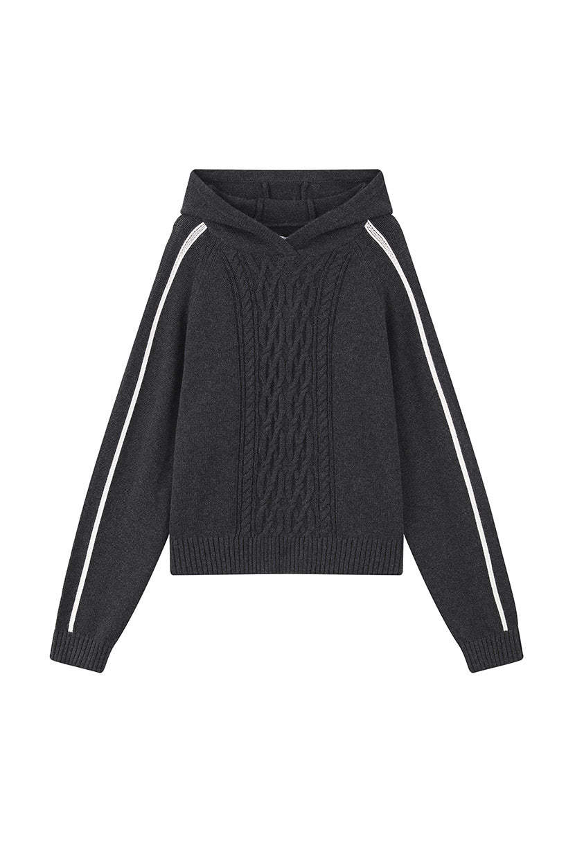 Gracel Wool Hoodie - Charcoal