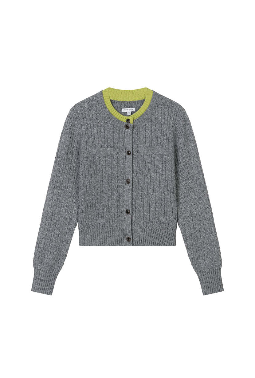 Carmina Wool Cardigan - Grey
