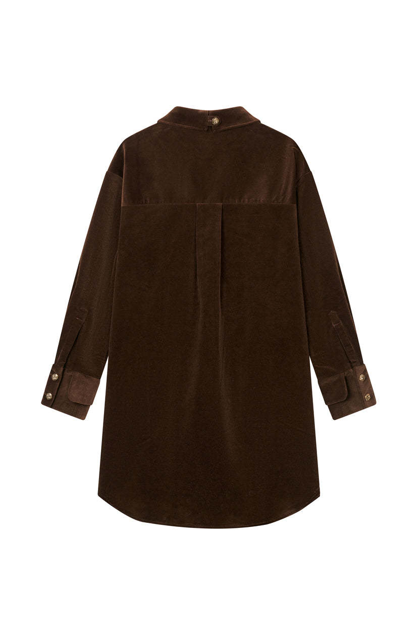 Abby Corduroy Dress - Brown