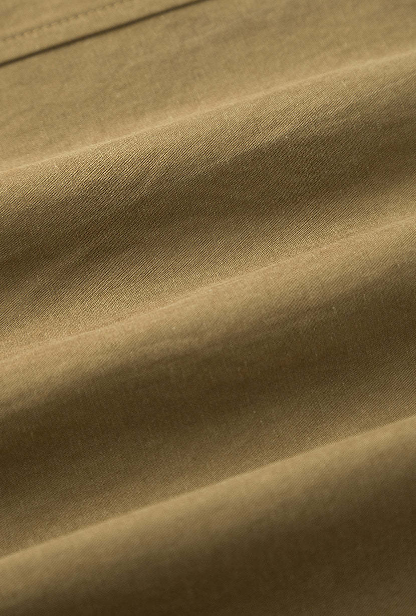 Brenda Cotton Blend Shirt - Olive Brown