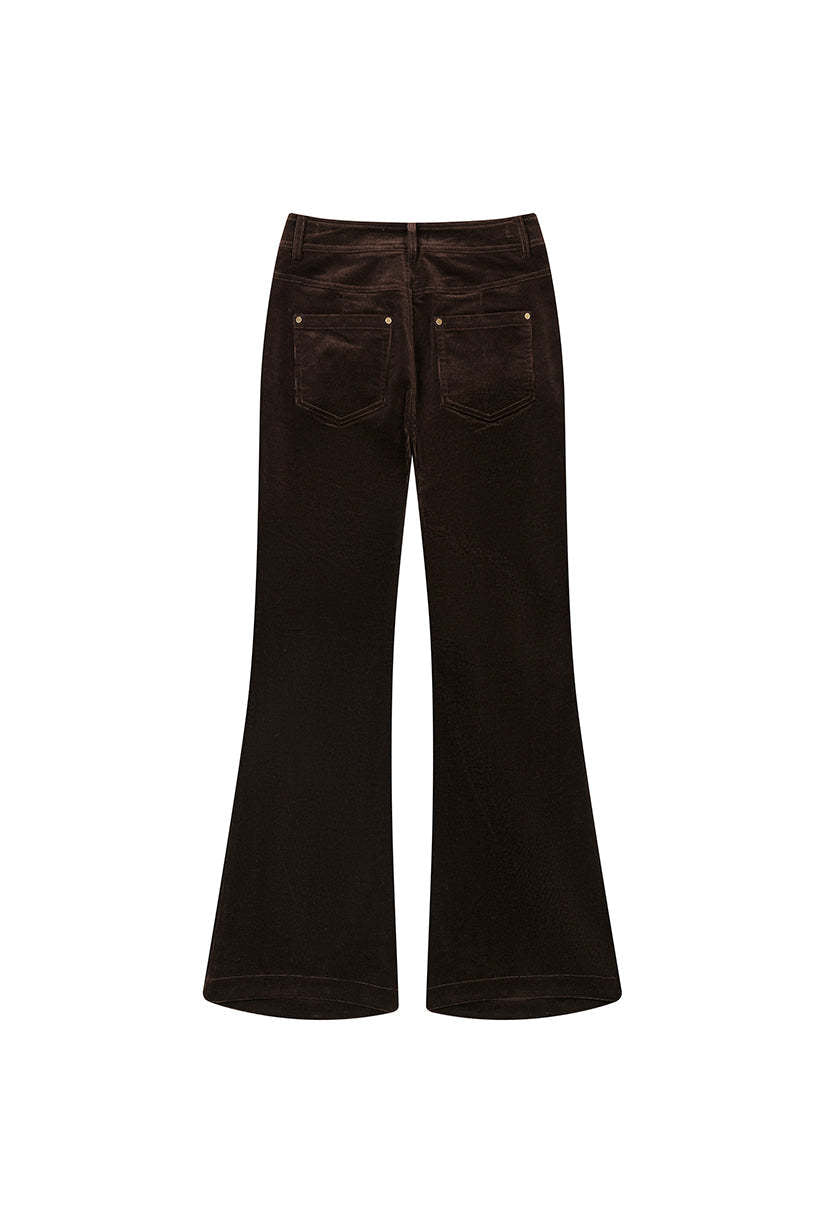 Cody Corduroy Flared Pants - Brown