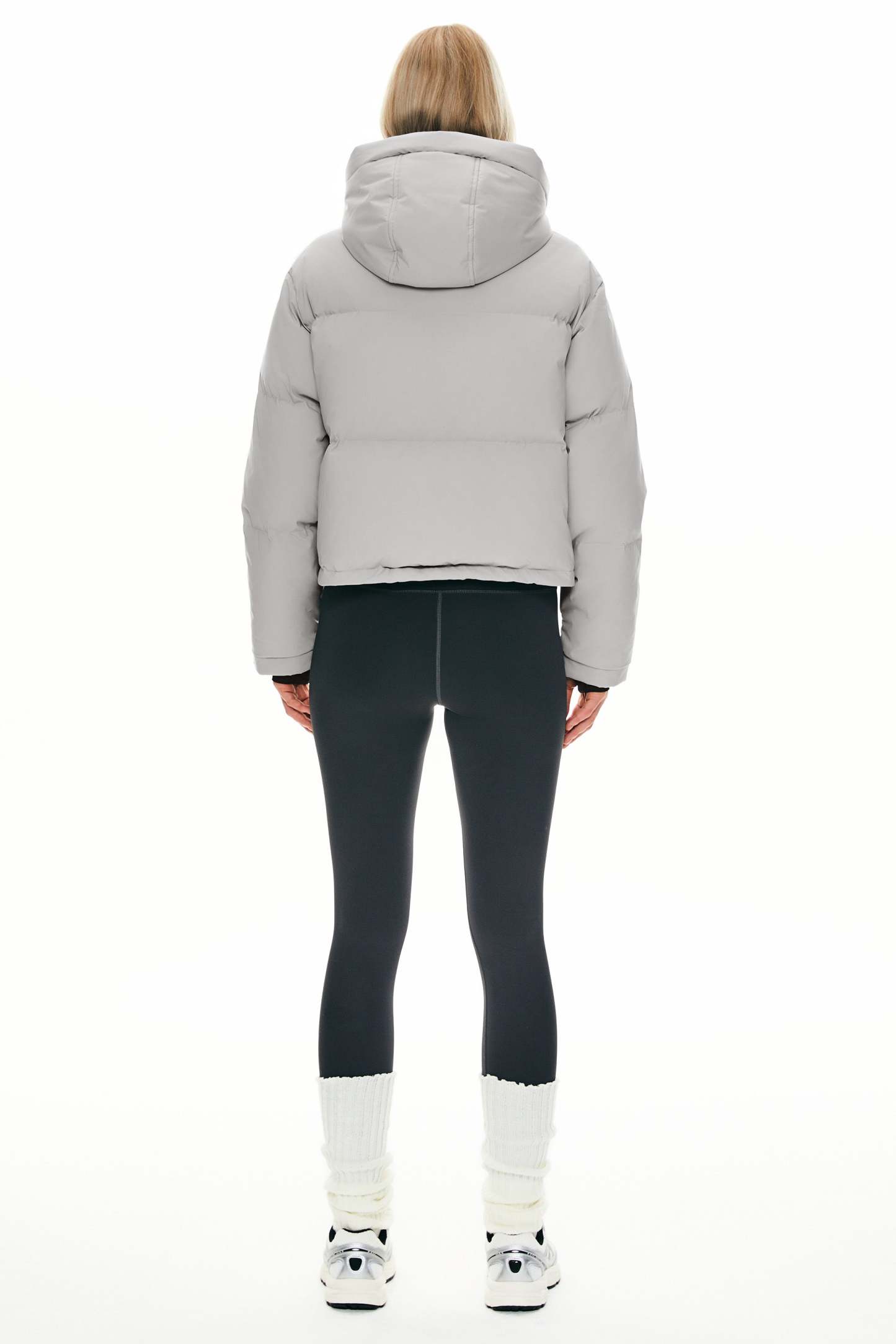 Winter Quilted Hooded Cropped Down Puffer Jacket